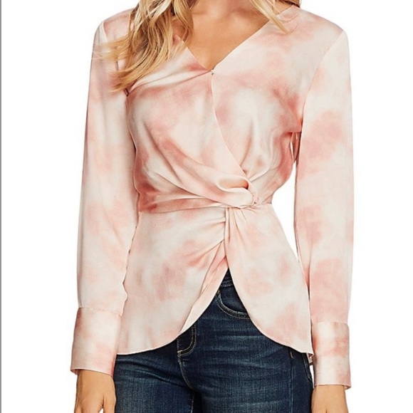 Vince Camuto Tops - Vince Camuto Blush Pink Tie-Waist Blouse
